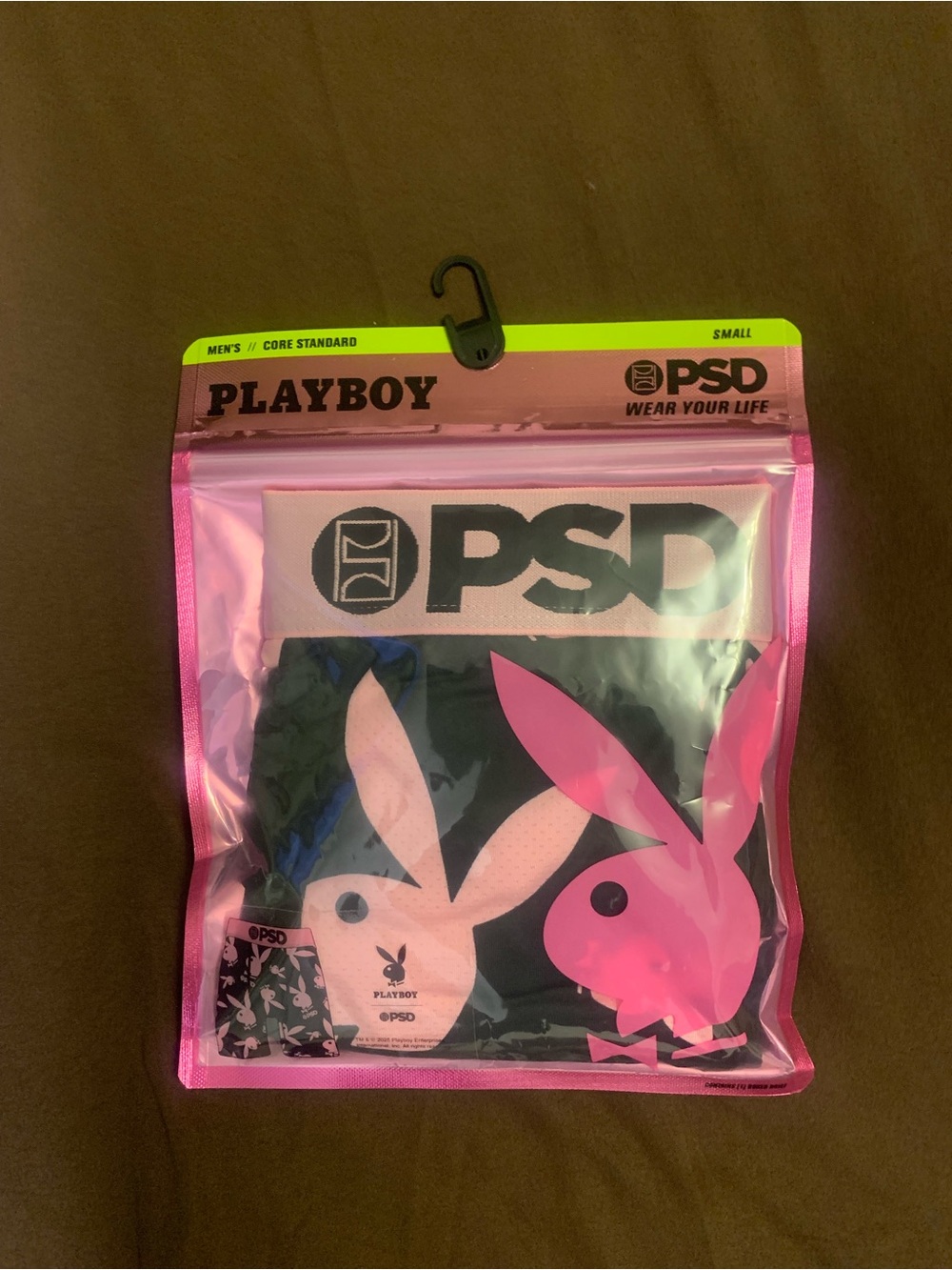 PSD Men's Boxer Briefs Packaging - Pink & Neon Green